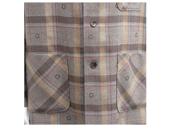 Gucci Logo Wool Men's Check Jacket Multiple colors - view 5