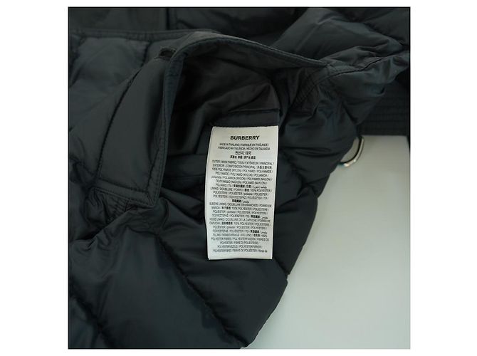 Burberry Abrigo Largo con Capucha Dalmerton Negro - vista 17
