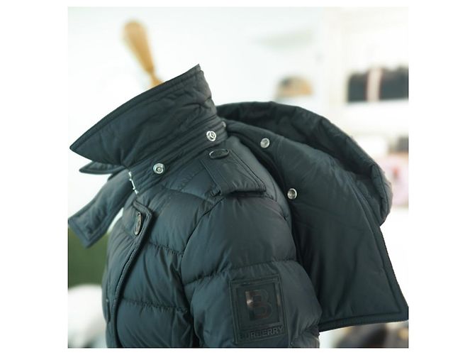Burberry Abrigo Largo con Capucha Dalmerton Negro - vista 21