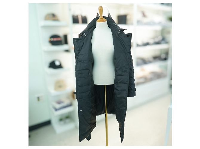 Burberry Abrigo Largo con Capucha Dalmerton Negro - vista 28