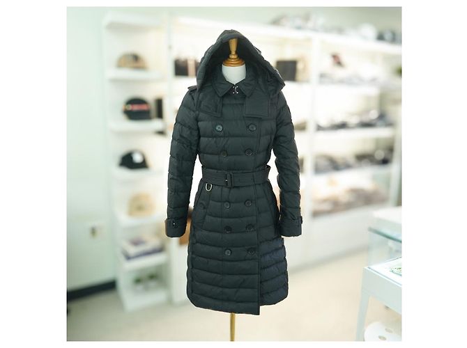 Burberry Abrigo Largo con Capucha Dalmerton Negro - vista 3