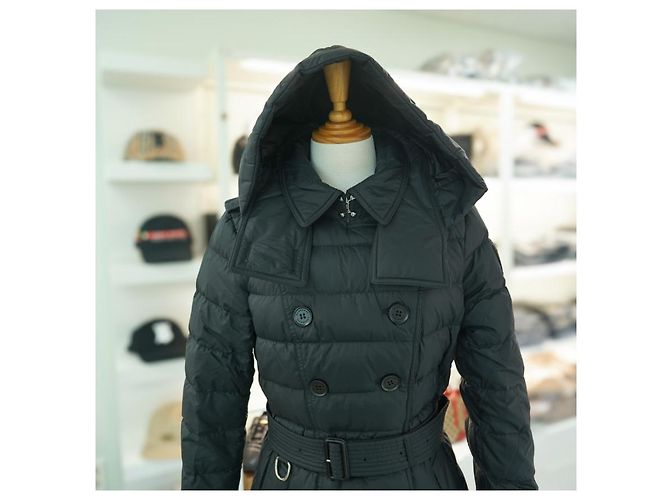 Burberry Abrigo Largo con Capucha Dalmerton Negro - vista 6