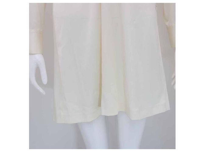 Sandro Mini-Kleid mit Satin-Kragen Weiß - Ansicht 14
