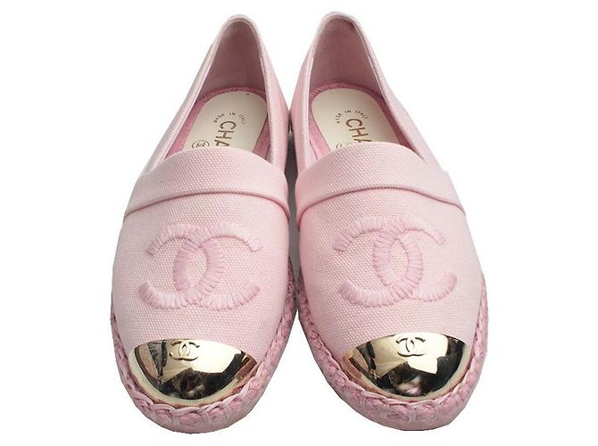 Chanel Espadrillas a punta rosa chiaro - vista 2