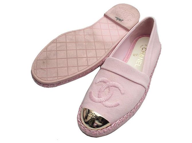 Chanel Espadrillas a punta rosa chiaro - vista 3