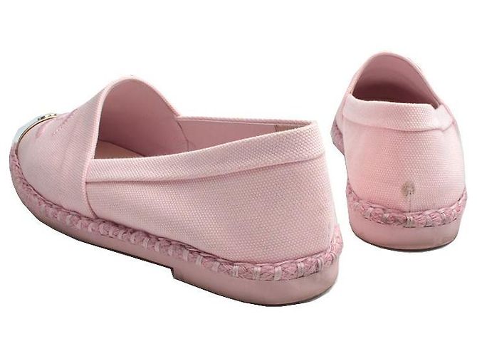 Chanel Espadrillas a punta rosa chiaro - vista 4