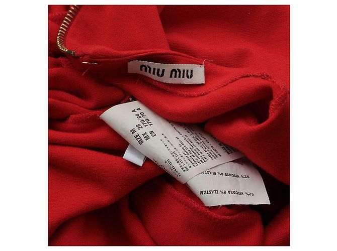 Miu Miu Vestido rojo de cintura baja Roja - vista 3