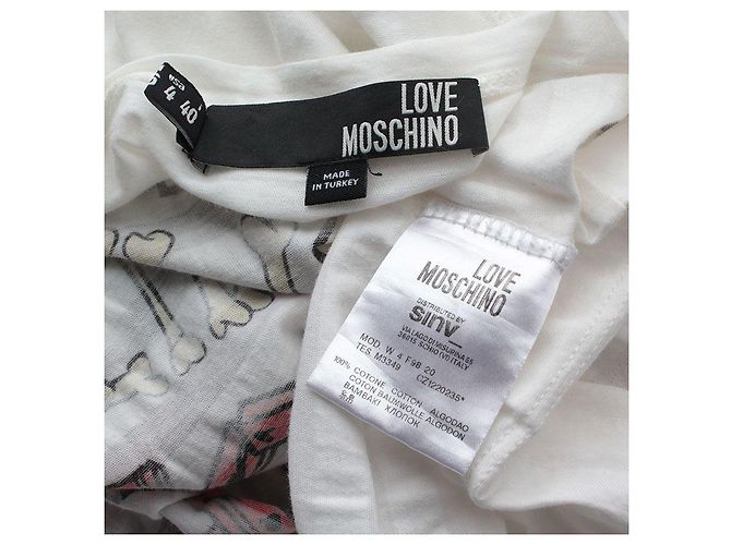 Moschino Langarm-T-Shirt mit Big Team Druck Weiß - Ansicht 3