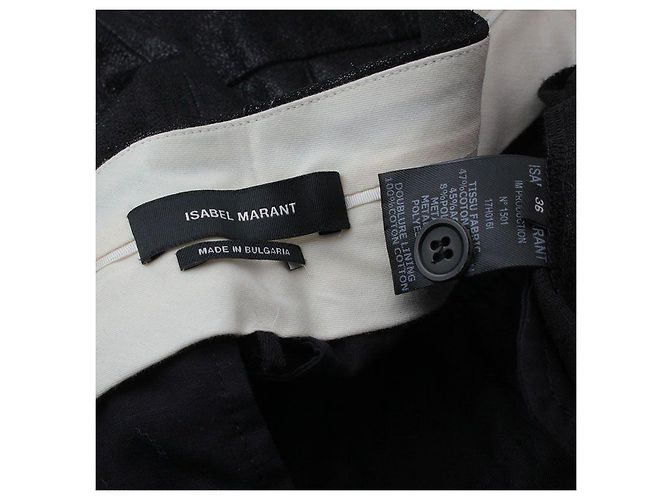 Metallic Schwarze Hose Isabel Marant - Ansicht 3