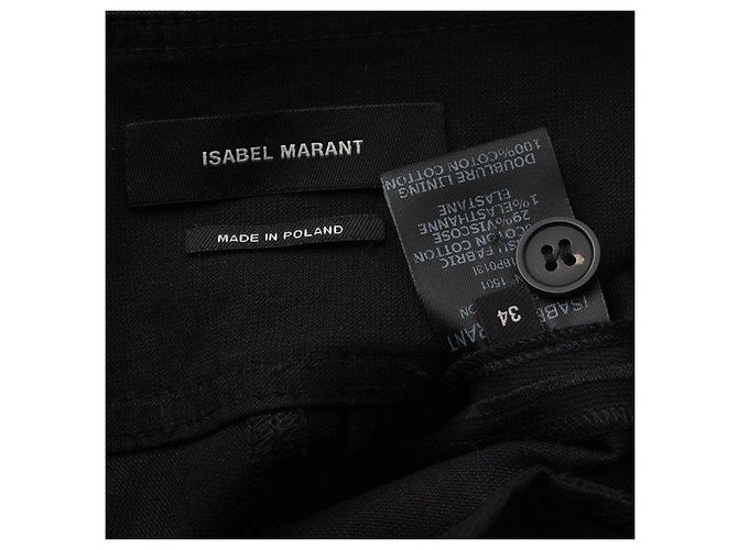Pantalones Slim Fit Negros Isabel Marant - vista 3