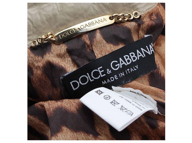 Dolce & Gabbana Beige Patent Eco-Lederjacke Braun - Ansicht 3