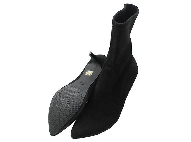 Botas de ante negras Stuart Weitzman Negro - vista 3