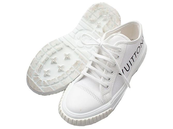 Louis Vuitton Sneaker mit Elfenbein-Monogramm-Details Weiß - Ansicht 3
