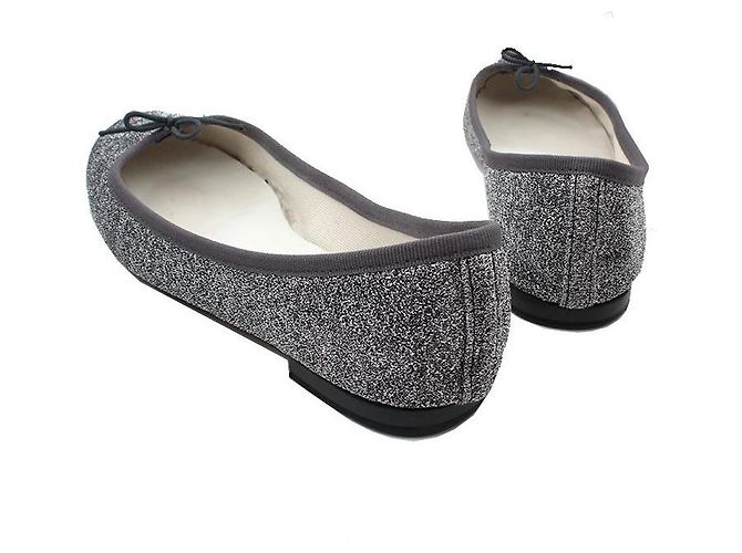 Repetto Ballerine Piatte Argento Glitter - vista 4