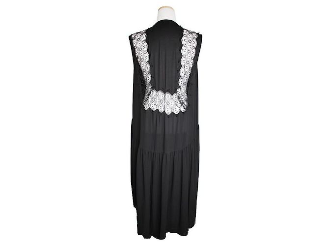 Sandro Vestido negro de encaje en la espalda - vista 2
