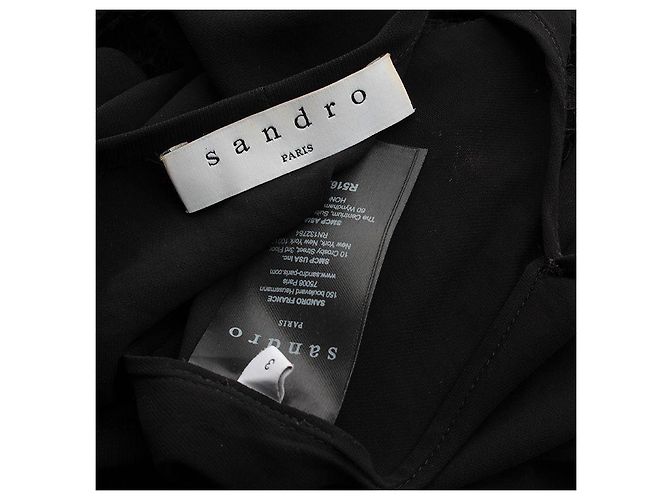 Sandro Vestido negro de encaje en la espalda - vista 3