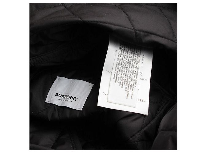 Burberry Schwarzer gesteppter Mantel Brit - Ansicht 3