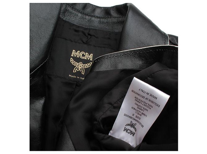 MCM Schwarze Lammlederjacke - Ansicht 3
