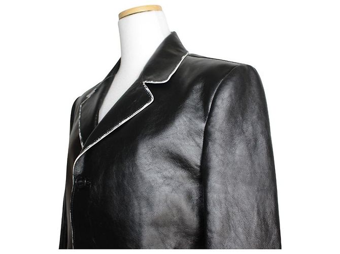 MCM Schwarze Lammlederjacke - Ansicht 4