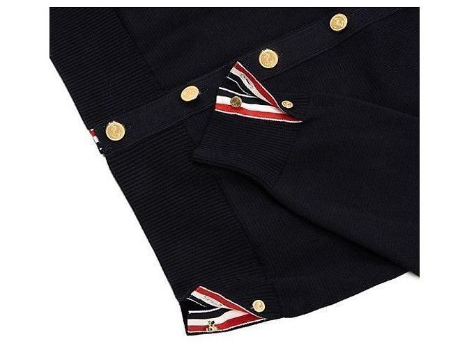 Thom Browne Milan Strickjacke in Marineblau - Ansicht 10