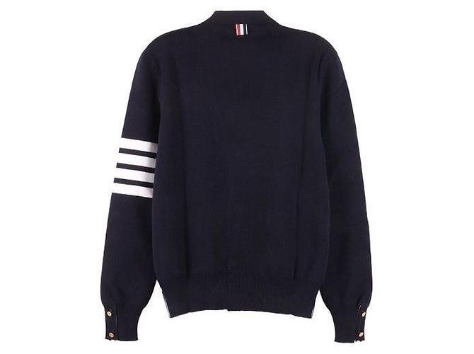 Thom Browne Milan Strickjacke in Marineblau - Ansicht 3