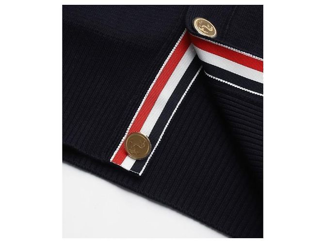 Thom Browne Milan Strickjacke in Marineblau - Ansicht 5