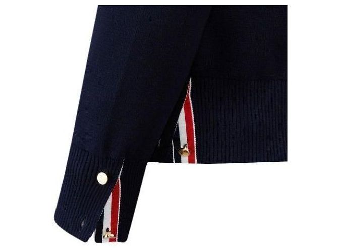 Thom Browne Milan Strickjacke in Marineblau - Ansicht 6