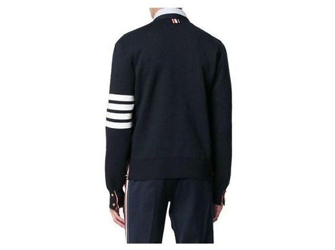 Thom Browne Milan Strickjacke in Marineblau - Ansicht 9