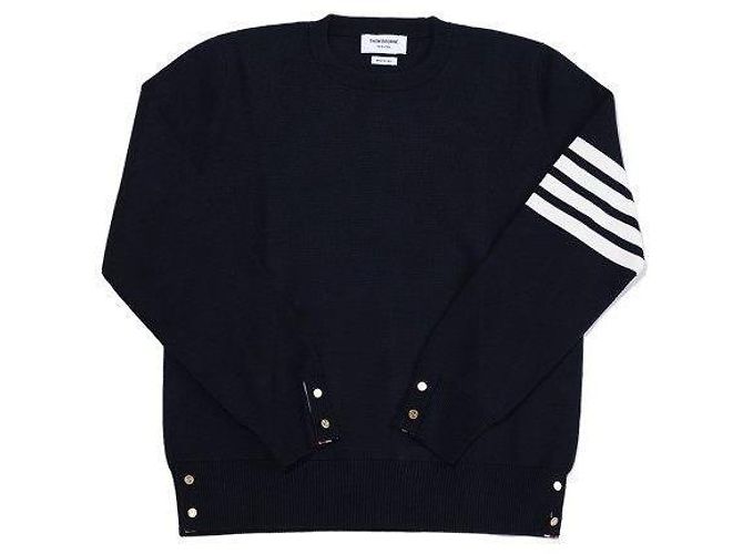 Thom Browne Diagonales Armband Milano Stitch für Herren aus Strick Blau - Ansicht 3