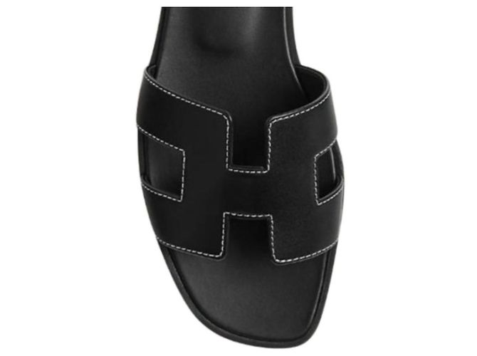 Hermès Pantofole Oran Sandal Nero - vista 7