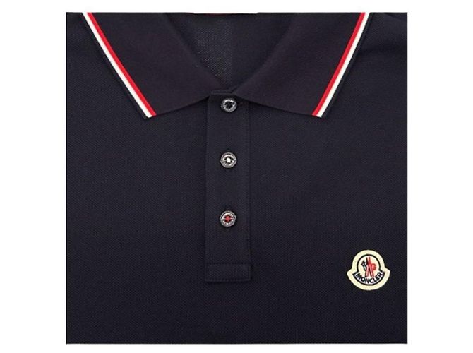 Moncler Herren Polo-Shirt mit Logo-Patch in Marineblau - Ansicht 4