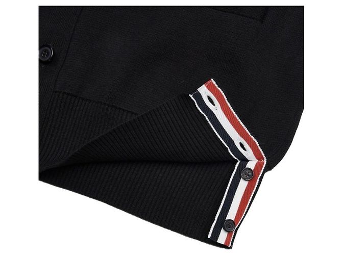 Thom Browne Schwarze Milano-Stich-Cardigan - Ansicht 12