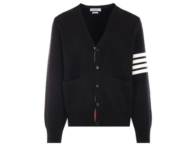 Thom Browne Schwarze Milano-Stich-Cardigan - Ansicht 2