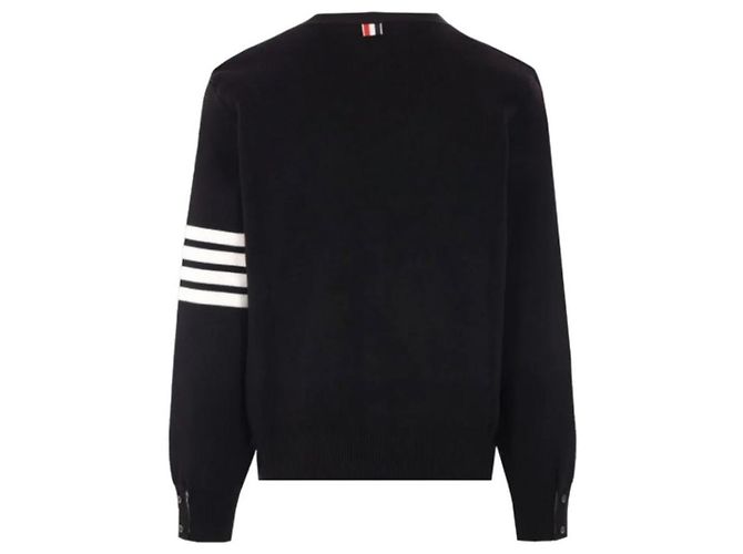 Thom Browne Schwarze Milano-Stich-Cardigan - Ansicht 3