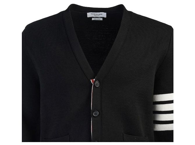Thom Browne Schwarze Milano-Stich-Cardigan - Ansicht 4