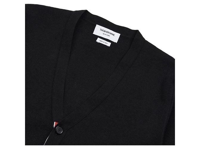 Thom Browne Schwarze Milano-Stich-Cardigan - Ansicht 8