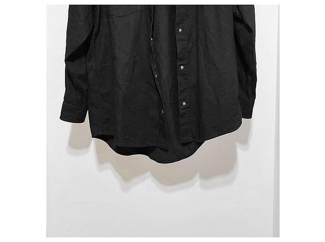Gucci Camicia in denim oversize con logo bianco - vista 5
