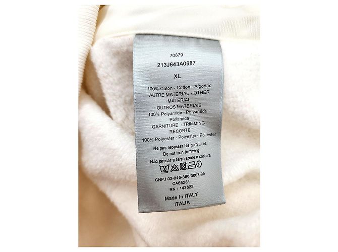 Dior Sacai Baumwolle Faltenwurf Weiß (XL) - Ansicht 14
