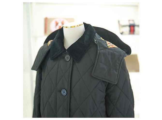 Burberry Damen schwarze gesteppte Jacke Dereham - Ansicht 11