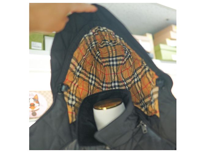 Burberry Damen schwarze gesteppte Jacke Dereham - Ansicht 16