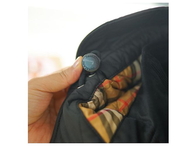 Burberry Damen schwarze gesteppte Jacke Dereham - Ansicht 20