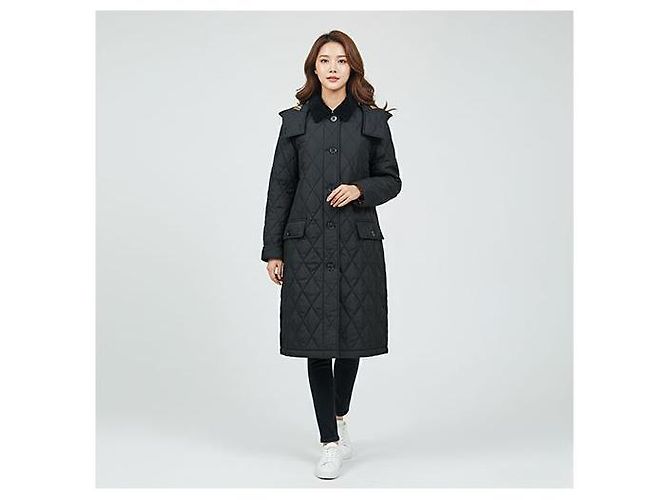 Burberry Damen schwarze gesteppte Jacke Dereham - Ansicht 9