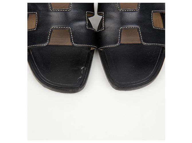 Hermès Oran Sandalen Schwarz - Ansicht 6