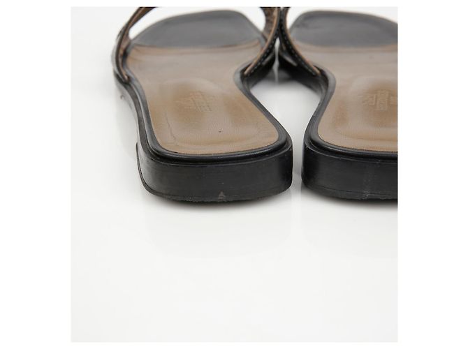 Hermès Oran Sandalen Schwarz - Ansicht 9