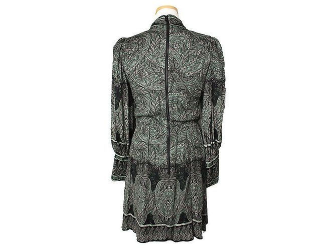 Alice + Olivia Grünes Paisley-Kleid von Alice und Olivia - Ansicht 2