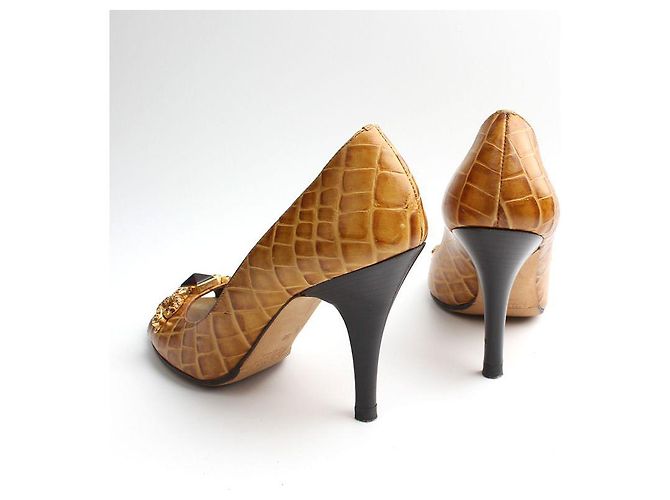 Giuseppe Zanotti Wavy Pattern Gold Pumps Golden - view 4