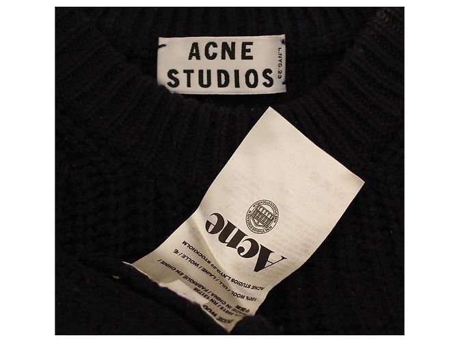 Acne Punto de lana azul marino - vista 5