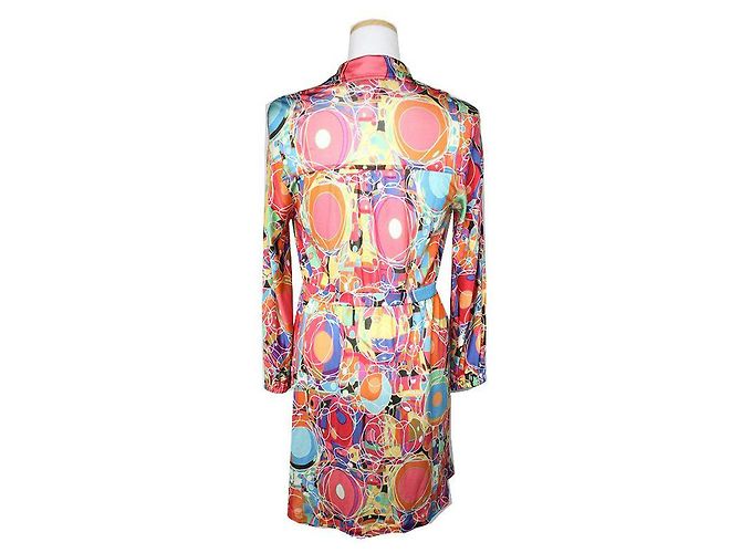 Chanel Vestito Camicia in Seta Multicolore - vista 2