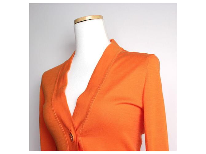 Tory Burch Oranger Baumwollstrickcardigan - Ansicht 4