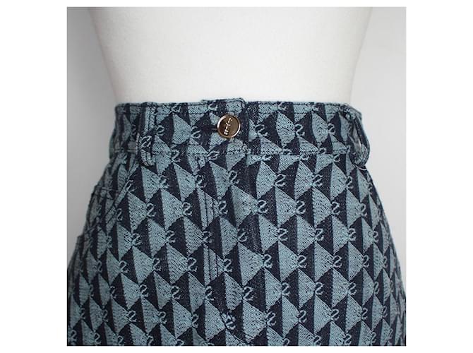 Sandro Falda Ruffle de Jacquard Azul - vista 4